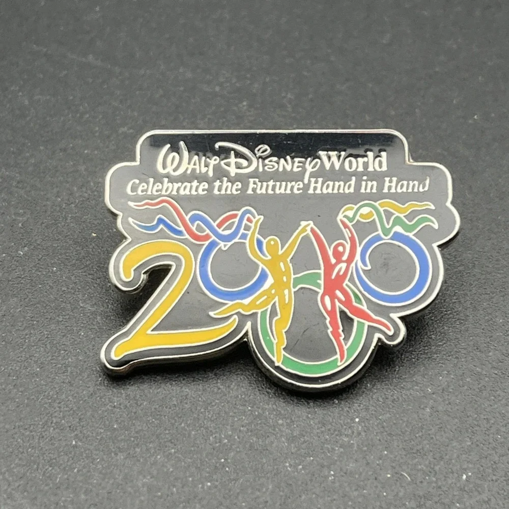 Walt Disney World 2000‎ Celebrate The Future Hand In Hand Lapel Hat Pin